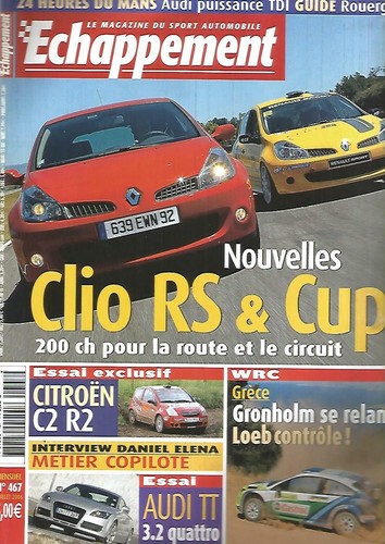 Echappement 467 clio - n°467, rs