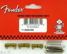 NEW 6 SADDLES FENDER TELECASTER laiton - 0990843000 pour guitare télé