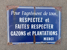 ANCIENNE PLAQUE EMAILLEE