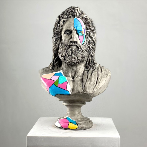 Sculpture pop art zeus faite - sculpture,