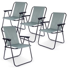 Chaise de camping pliante 4pcs chaise de plage chaise de jardin pliable