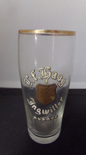 Ancien verre à bière émaillé brasserie  LF HAAG INGWILLER Alsace
