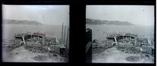 Maison en contruction Photo Plaque Amateur c1930 NEGATIVE Stereo Vintage PL28L8n