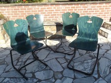 RARE lot de 4 chaises estampillé Baumann