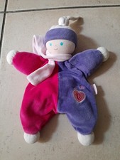 DOUDOU POUPEE COROLLE ROSE VIOLETTE