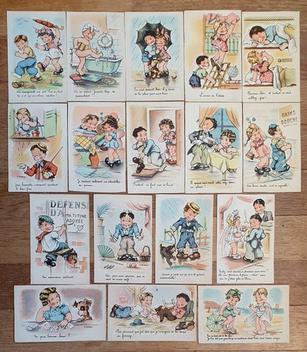 Lot cartes postales - 17,