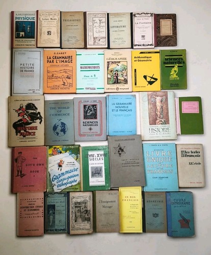 Lot anciens livres - , manuels