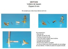 DEFFAIN - Bateau - Voilier de bassin - Kit pied de mât et pince de bout dehors