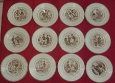 12 anciennes assiettes