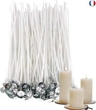 REQAG 100 Pièces Mèche de Bougie Coton pour la Fabrication de Bougies B