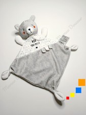 Doudou Plat Ours Blanc Gris Etoiles Mon Tout Petit Coeur Mots D'enfants Leclerc