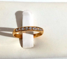 Demi alliance oxyde de zirconium en plaqué or 18KT