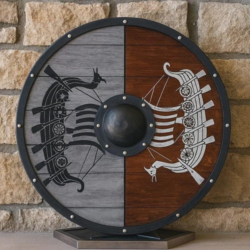 Bouclier bois viking - bouclier, en