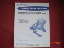 ANCIEN PROSPECTUS PUBLICITAIRE FAUCHEUSE PORTEE HEUKNECHT 