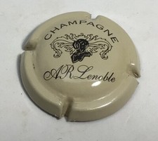 LENOBLE A.R.- N° 17- CAPSULE CHAMPAGNE- SANS BOUCLE SUR LE R- GRIS-CRÈME ET NOIR