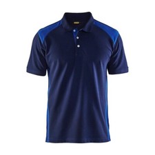 Polo piqué bleu marine & bleu