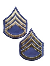 Paire de Grades de manche US Army Staff Sergeant twill bleu WW2 ORIGINAL