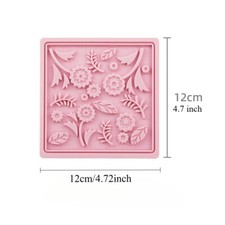 2pcs Épais Silicone Thé dessous de Verre Carré Table Chaleur Isolation Tasse Mat