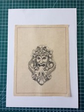 BA001 Dessin d'étude taille de pierre encre de chine sur calque