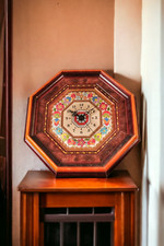 Horloge murale Porcelaine Emaillee bois Verni