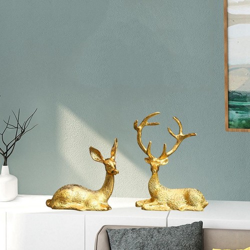 Paire couple cerf figurine - paire,