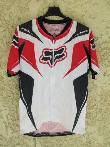 Maillot cycliste fox - maillot, blanc