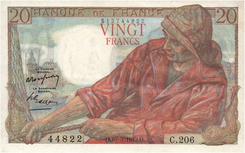 Francs pêcheur 3 1949 - 20, 10=3=1949