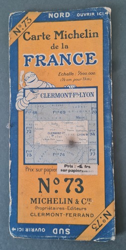 Carte routière ancienne