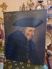XIX ème S, Portrait d'Homme, Armoire, Blason, huile sur toile 