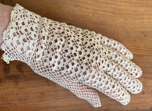 Paire gants anciens fait - paire,