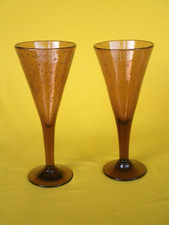 LOT DE 2 VERRES A PIEDS VERRE