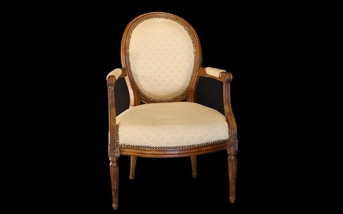 Fauteuil médaillon louis - louis, xvi