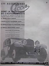 PUBLICITÉ CICCA LE TÉNOR DUPLEX L'ESSUIE GLACE ÉLECTRIQUE MIROIR RÉTROVISEUR