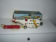 ancien jouet télécommandé filoguidé hélicoptère frelon / sanchis 209 / testé ok