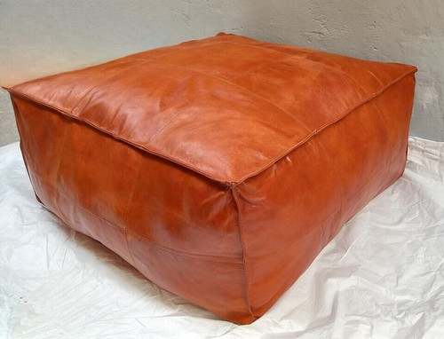 Pouf marocain cuir de - pouf,