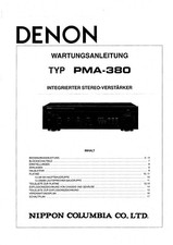 Manuel De Service Pour Denon PMA-380