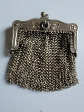 ANCIENNE petite AUMÔNIÈRE BOURSE porte louis - décor de Roses