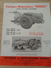 CATALOGUE , PUB , BROCHURE  - MOTOCULTEURS ENERGIC  - AGRICOLE
