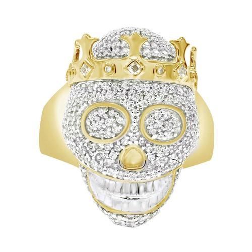 Bague crâne homme avec - crâne,
