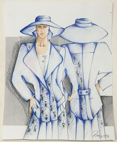 Dessin mode femme - mode, porträt