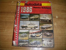 REVUE TECHNIQUE AUTODATA DONNEES TECHNIQUE VOITURES ET UTILITAIRES 1976 - 1986