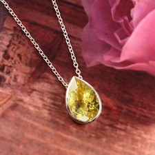 Pendentif Saphir Jaune Ceylan