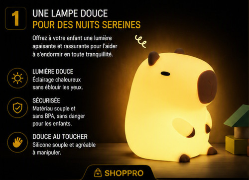 Veilleuse led capybara - veilleuse,
