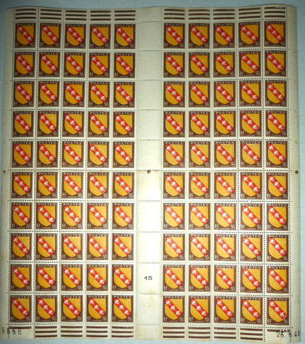 Planche 100 timbres 757 - 100, n°