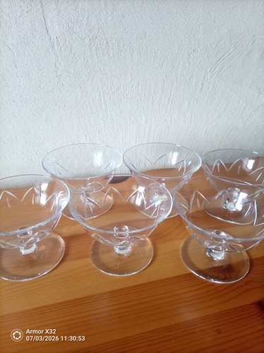 Coupes champagne cristal - 6,