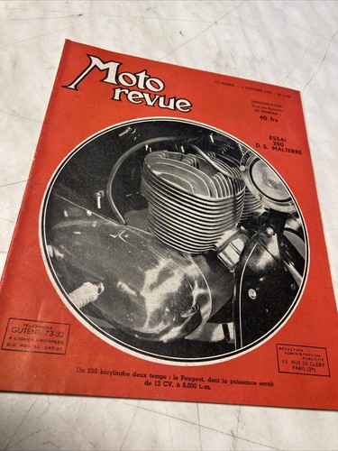 Magazine moto revue 1155 1953 - magazine,