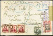 Espagne Courrier De La République Espagnole Certifié Botte