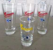 Ensemble de 4 verres Casanis : 3 "Anisette Casanis" & 1 verre "shot" Tête Maure
