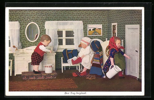 Carte postale poupée käthe - postale,