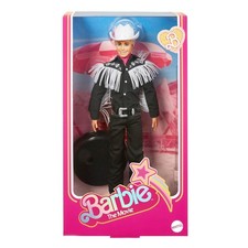 ken from barbie the movie film doll western cow boy black and white